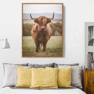 Highlander The Second - Highland Cow Stretched Canvas Wall Art Print - I Heart Wall Art
