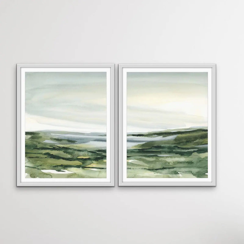 Hillside - Two Piece Landscape Print Set - I Heart Wall Art