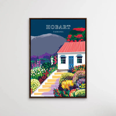 Hobart Tasmania - Vintage Travel Print on Paper Or Canvas - I Heart Wall Art