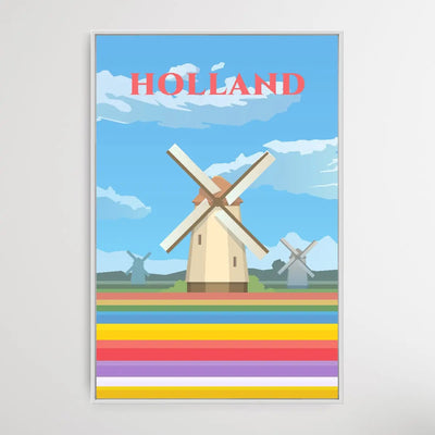 Holland - Vintage Style Travel Print - I Heart Wall Art