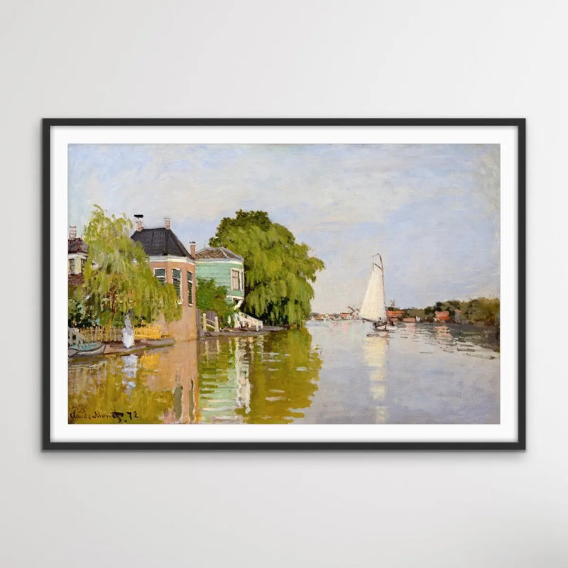 Houses on the Achterzaan (1871) by Claude Monet I Heart Wall Art Australia 