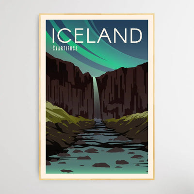 Iceland - Vintage Style Travel Print - I Heart Wall Art