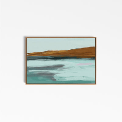 Inlet - Ochre Green Blue Boho Landscape Canvas or Art Print - I Heart Wall Art