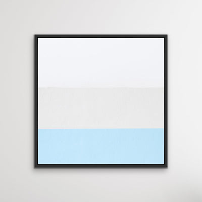 Into The Blue Sky - Square Abstract Blue Grey Geometric Wall Art Canvas Print - I Heart Wall Art