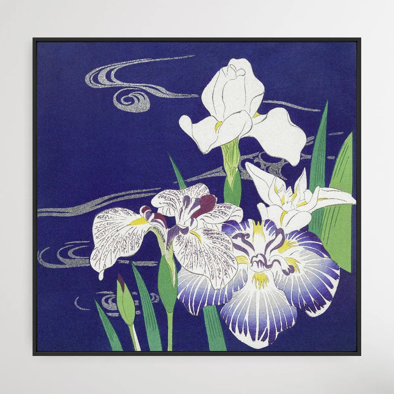 Irises (1890–1900) by Kogyo Tsukioka - Square Abstract Wall Art Print - I Heart Wall Art