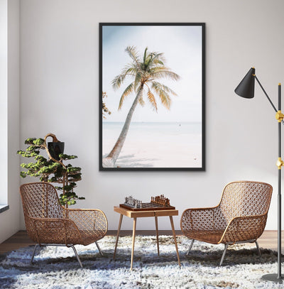 Island Dreams - Tropical Beach Palm Tree Art Print Canvas Wall Art - I ...