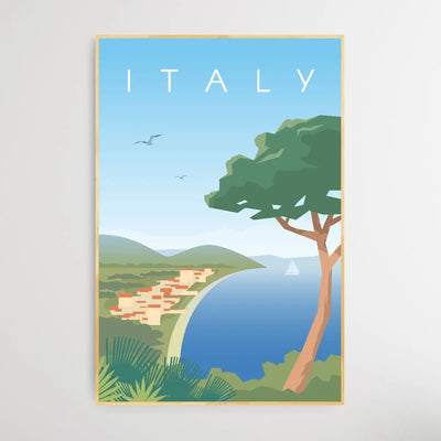 Italy - Vintage Style Travel Print - I Heart Wall Art