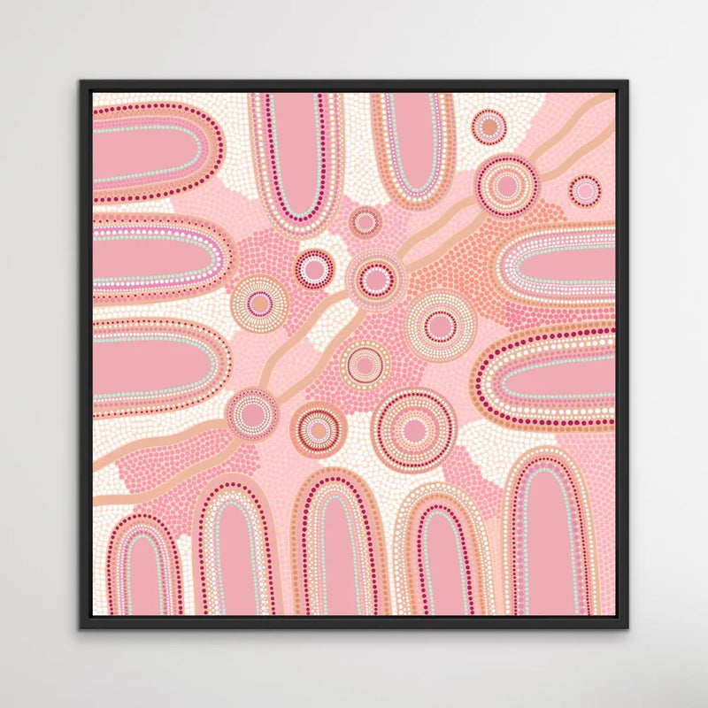 Journey Through The Mountains -Pink - Art Print By Sherri Cummins I Heart Wall Art Australia 