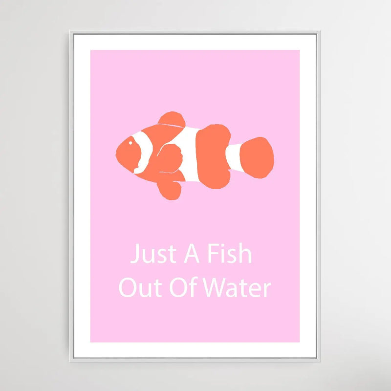 Just A Fish Out Of Water - Minimalist Koi Fish Classic Art Print - I Heart Wall Art