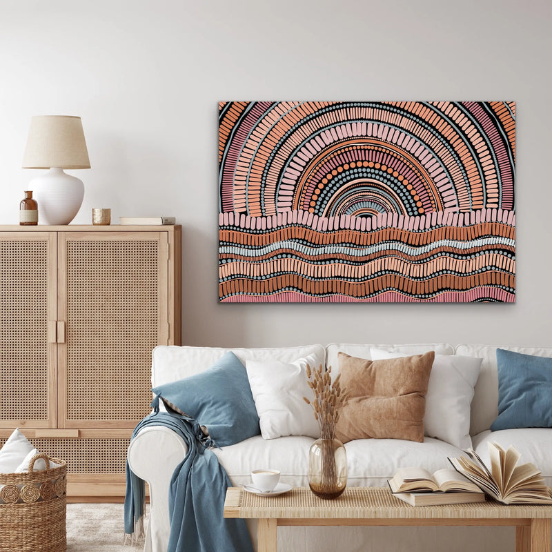 Kaampa Edition Two- Dark- Aboriginal Art Print by Leah Cummins - I Heart Wall Art