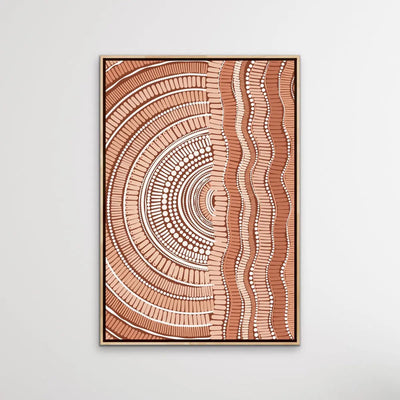 Kaampa Edition Two- Golden- Aboriginal Art Print by Leah Cummins I Heart Wall Art Australia 