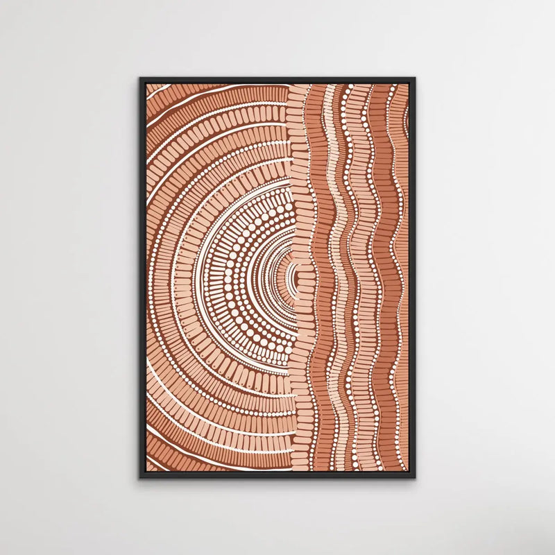 Kaampa Edition Two- Golden- Aboriginal Art Print by Leah Cummins - I Heart Wall Art