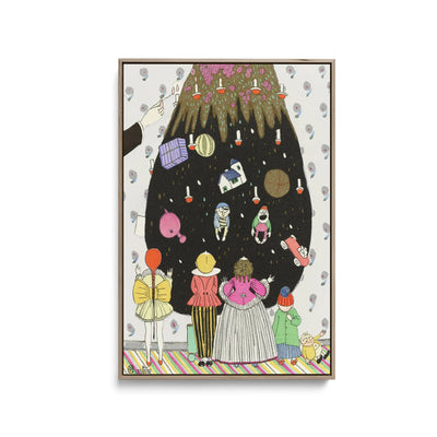 L'Arbre Merveilleux - Costumes d'enfants pour Nöel (1914) by Charles Martin. Original from The Rijksmuseum by Charles Martin - Stretched Canvas Print or Framed Fine Art Print - Artwork I Heart Wall Art Australia 