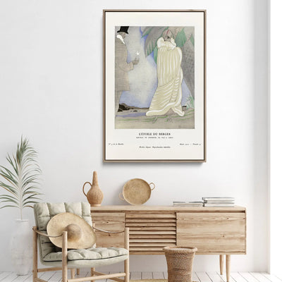 L'étoile du berger, Manteau de fourrure, de Max-A. Leroy (1924)  by Charles Martin - Stretched Canvas Print or Framed Fine Art Print - Artwork I Heart Wall Art Australia 