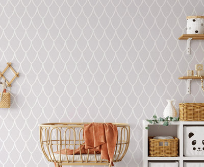 Lace Wallpaper In Lilac/Grey Tones - Lilac/Grey White Removable Peel and Stick or Soak and Stick Wallpaper I Heart Wall Art Australia 
