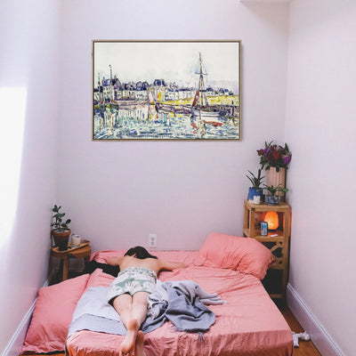 Le Croisic (1928) by Paul Signac - Stretched Canvas Print or Framed Fine Art Print - Artwork I Heart Wall Art Australia 