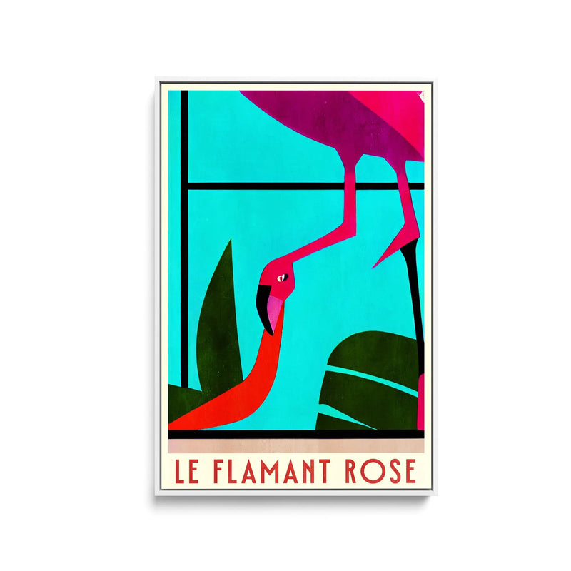 Le Flamant RoseI by Bo Anderson - Stretched Canvas Print or Framed Fine Art Print - Artwork I Heart Wall Art Australia 