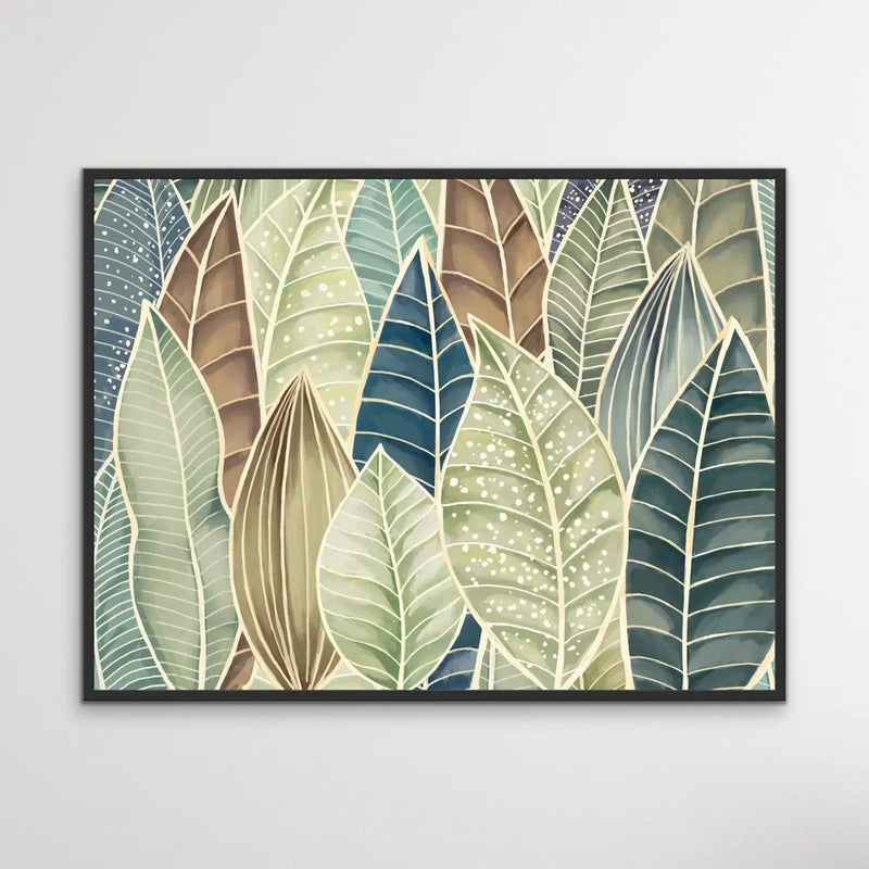 Leaf - Green and Blue Australian Nature Art Print - Nature Wall Art - I Heart Wall Art