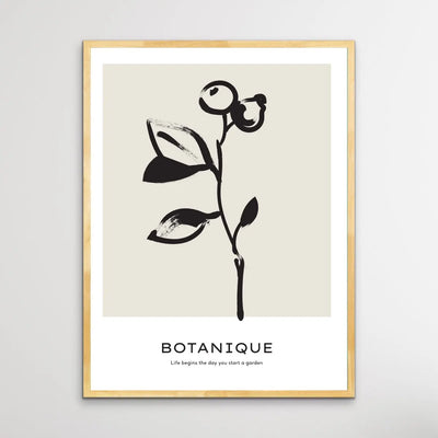 Life Begins The Day You Start A Garden -  Minimalist Black and White Botanique Line Classic Art Print - I Heart Wall Art