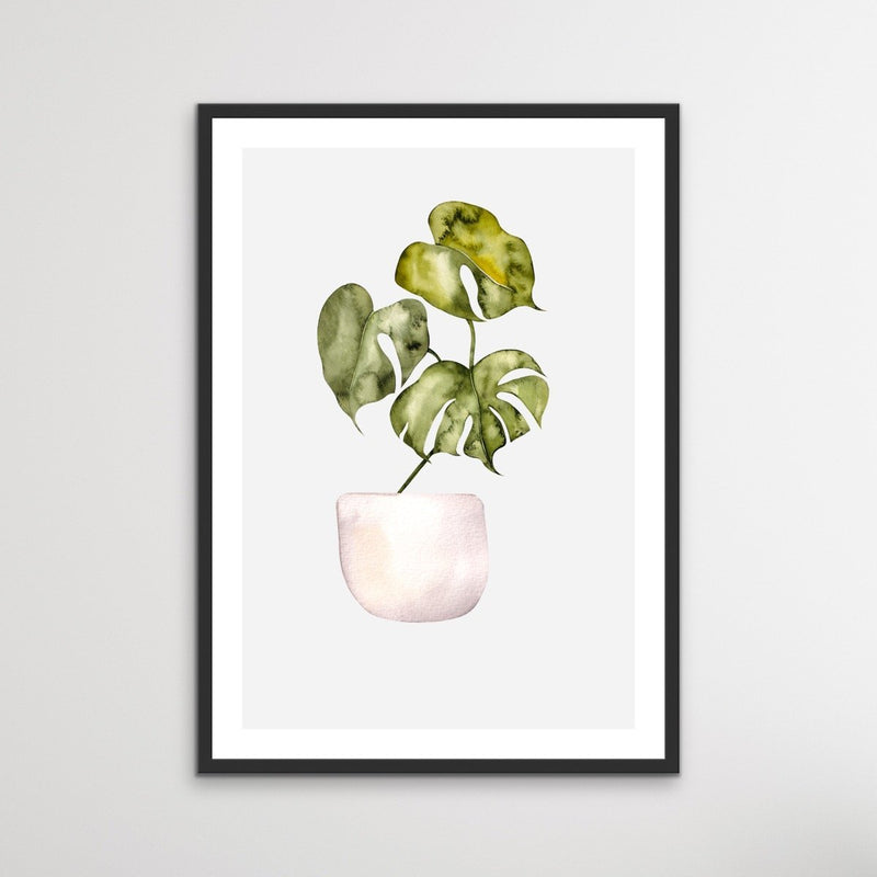 Little Pot Plants - Two Piece Set of Potted Plant Watercolour Illustrations Diptych - I Heart Wall Art