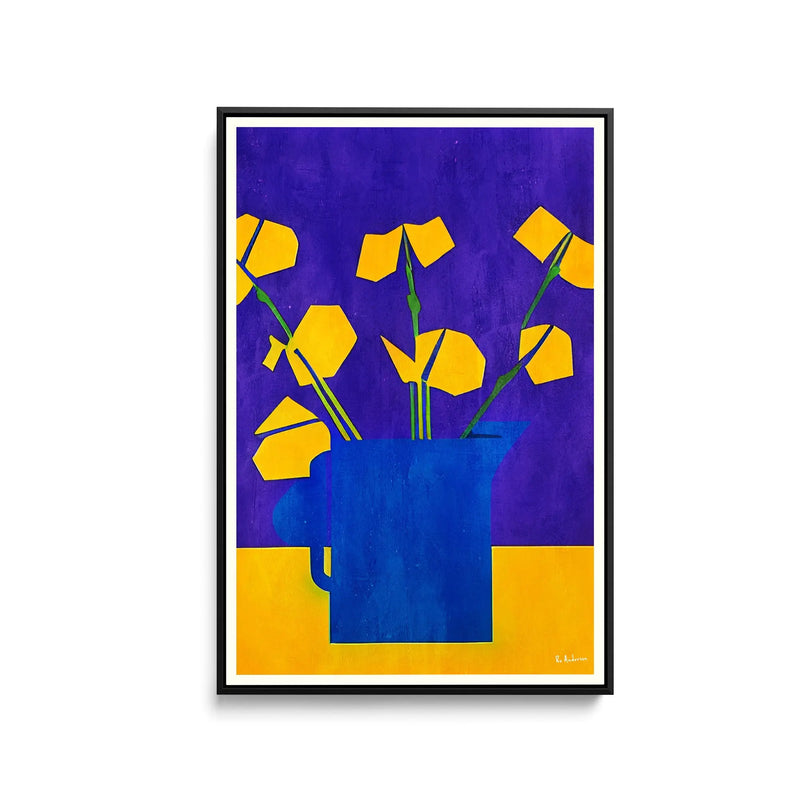 Little Sunflowers by Bo Anderson - Stretched Canvas Print or Framed Fine Art Print - Artwork I Heart Wall Art Australia 