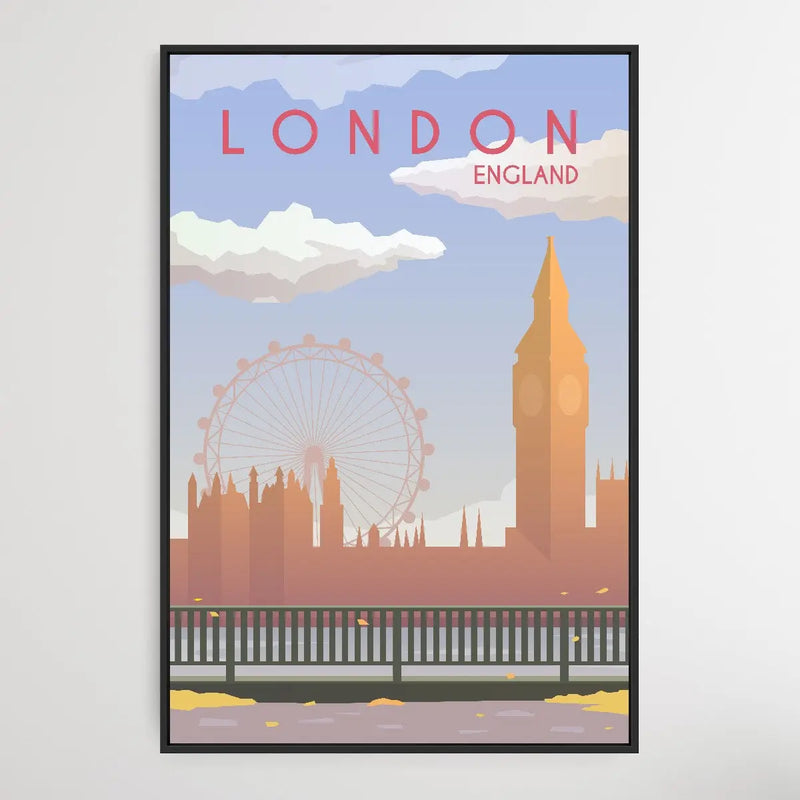 London - Vintage Style Travel Print - I Heart Wall Art