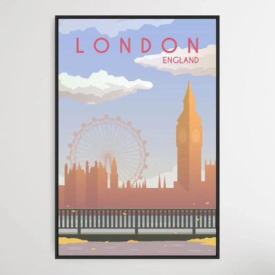 London - Vintage Style Travel Print - I Heart Wall Art