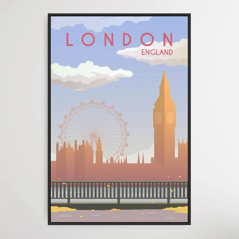 London - Vintage Style Travel Print - I Heart Wall Art