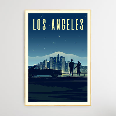 Los Angeles - Vintage Style Travel Print - I Heart Wall Art