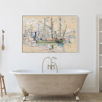 Marseille (1911) by  Paul Signac - Stretched Canvas Print or Framed Fine Art Print - Artwork I Heart Wall Art Australia 