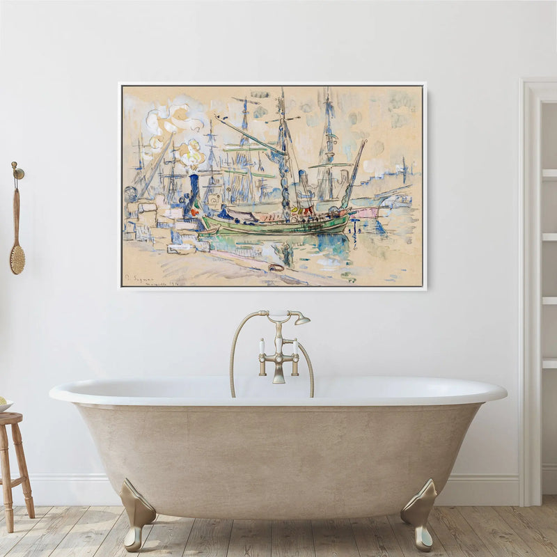 Marseille (1911) by  Paul Signac - Stretched Canvas Print or Framed Fine Art Print - Artwork I Heart Wall Art Australia 