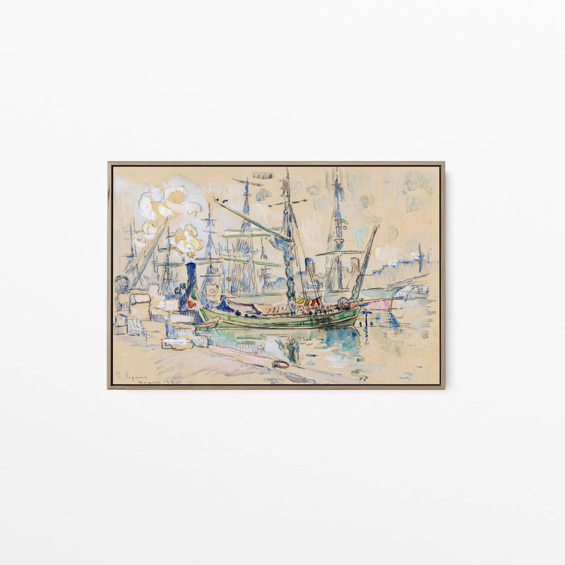 Marseille (1911) by  Paul Signac - Stretched Canvas Print or Framed Fine Art Print - Artwork I Heart Wall Art Australia 
