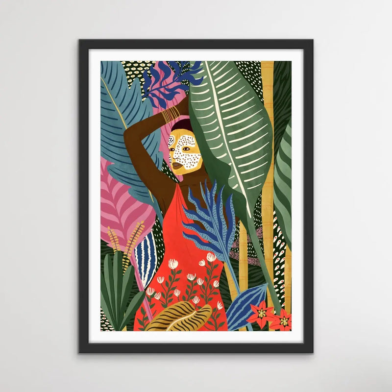 Mask- Colourful Contemporary Yellow Portugal Illustration By Maja Tomljanovic I Heart Wall Art Australia 