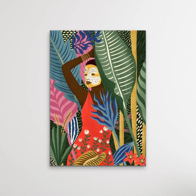 Mask- Colourful Contemporary Yellow Portugal Illustration By Maja Tomljanovic I Heart Wall Art Australia 