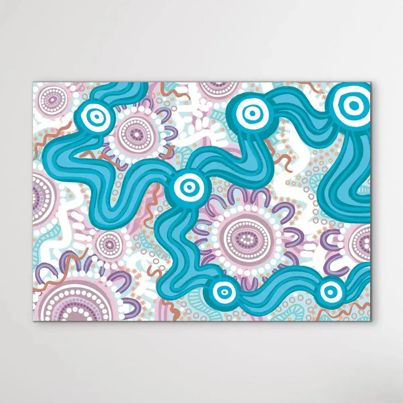 Meeting On Country- Original - Aboriginal Art Print by Leah Cummins - I Heart Wall Art
