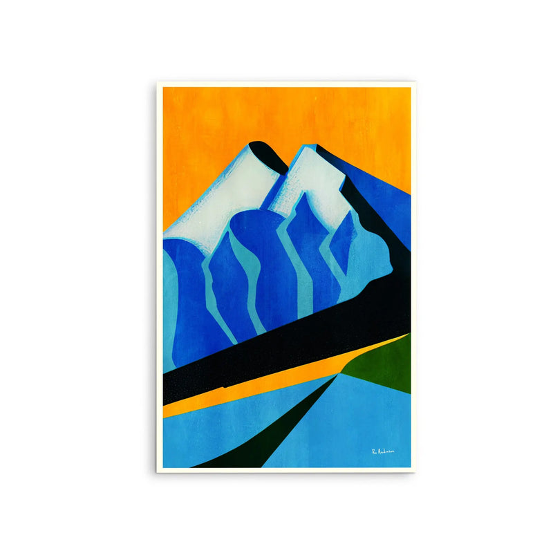 Mont Blanc, 1931 by Bo Anderson - Stretched Canvas Print or Framed Fine Art Print - Artwork I Heart Wall Art Australia 