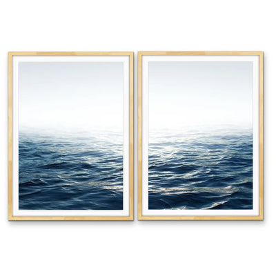 Moonlit Ocean - Two Piece Ocean Water Photographic Print Set I Heart Wall Art Australia 