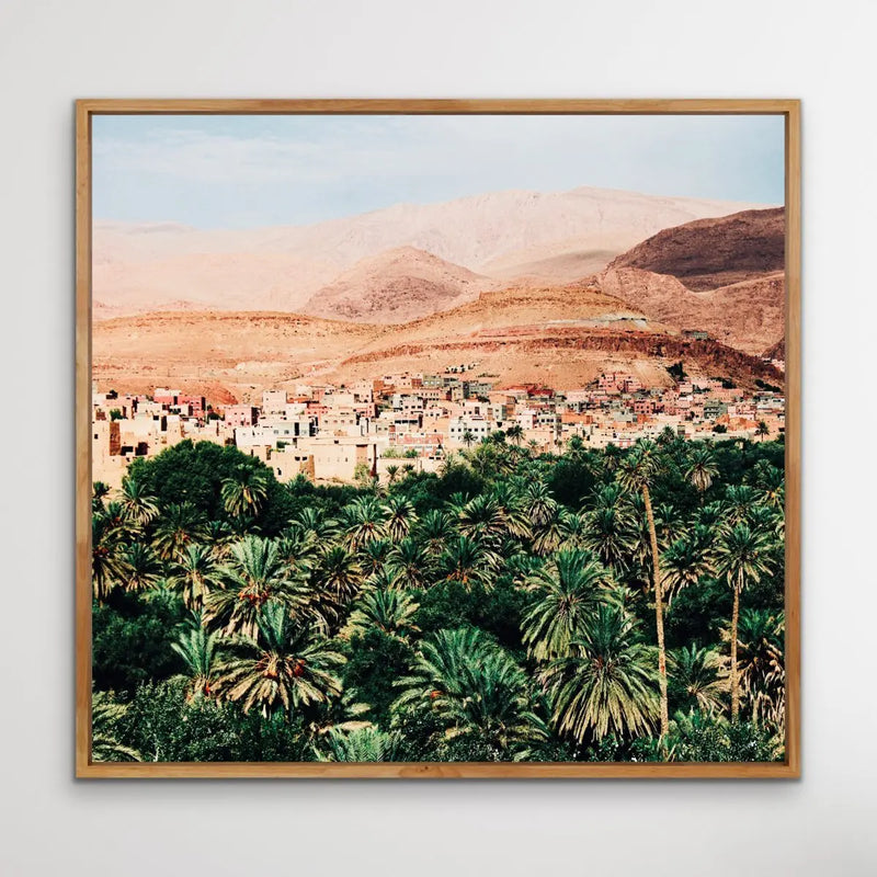 Moroccan Nights - Moroccan Village Desert Oasis Photographic Wall Art Print  Canvas - I Heart Wall Art
