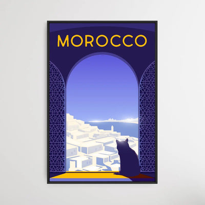 Morocco - Vintage Style Travel Print - I Heart Wall Art