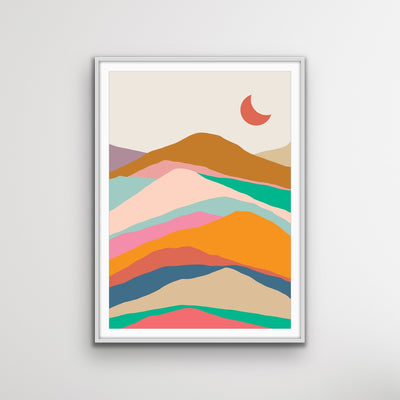 Mountain Pass - Colorful Geometric Print Display Two - I Heart Wall Art