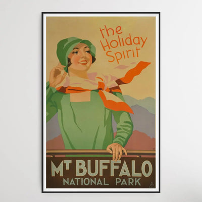 Mt Buffalo Vintage Travel Poster - I Heart Wall Art