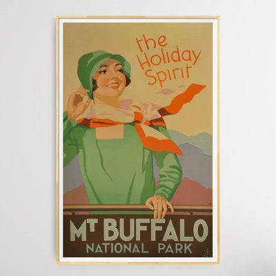 Mt Buffalo Vintage Travel Poster - I Heart Wall Art