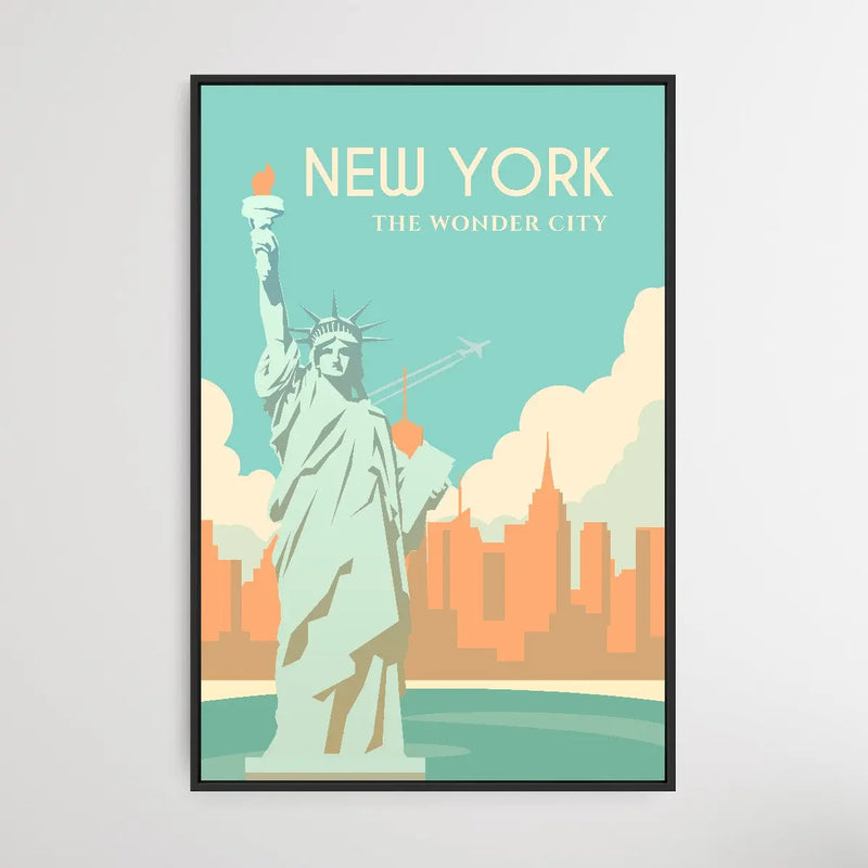 New York - Vintage Style Travel Print - I Heart Wall Art