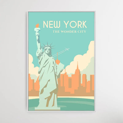 New York - Vintage Style Travel Print - I Heart Wall Art
