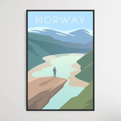 Norway - Vintage Style Travel Print - I Heart Wall Art