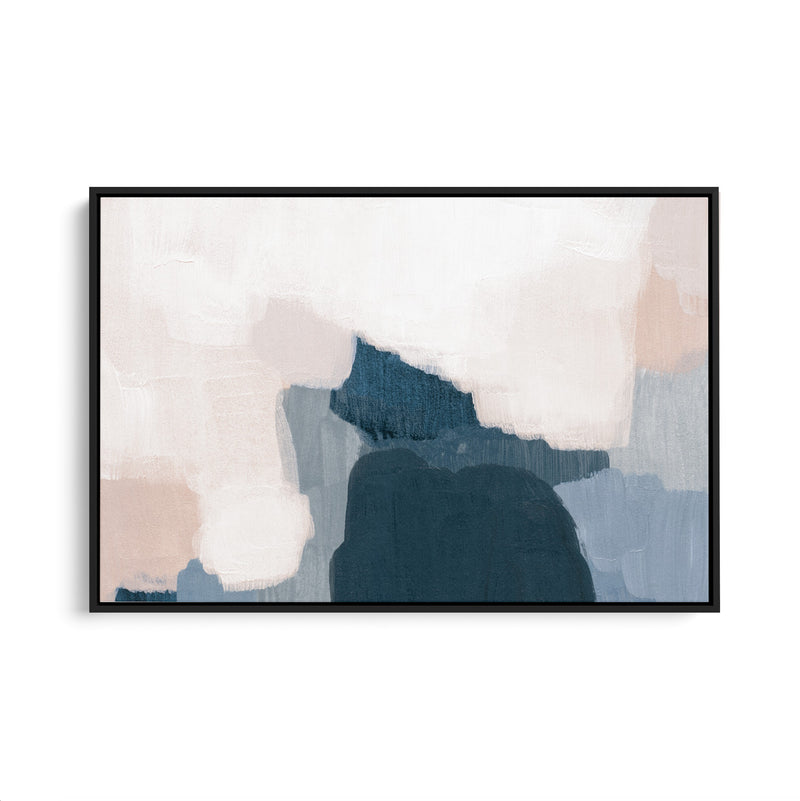 Oblivion- Scandi Style Pink Blue Abstract Painting As Art or Canvas Print - I Heart Wall Art