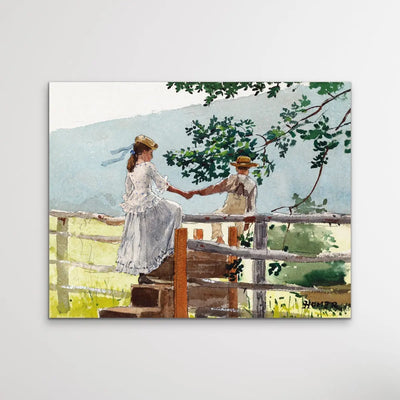On The Stile by Winslow Homer - Print Of Original Painting I Heart Wall Art Australia 