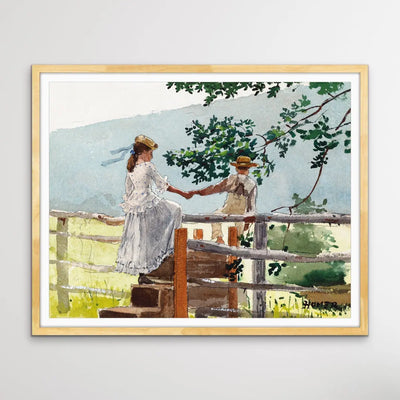 On The Stile by Winslow Homer - Print Of Original Painting I Heart Wall Art Australia 