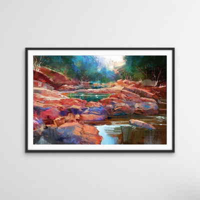 Outback Oasis - Australian Landscape Canvas or Abstract Art - I Heart Wall Art