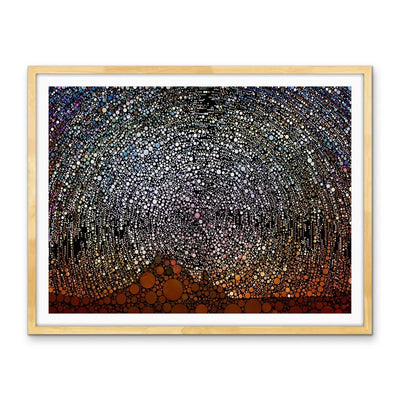 Outback Sky - Outback Starry Night Spotty Circle Print Canvas or Abstract Art I Heart Wall Art Australia 